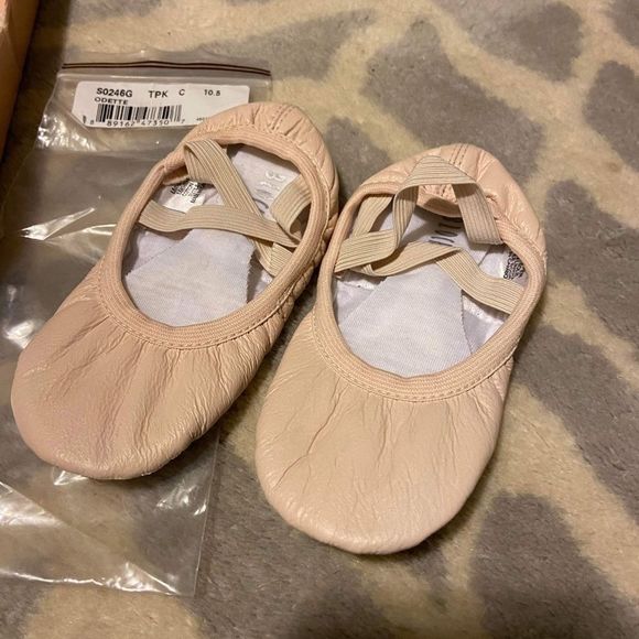 🌸Bloch odette style girls leather ballet dance shoe size 10.5C new in box - Picture 4 of 5